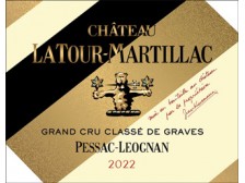 Château LATOUR-MARTILLAC Grand cru classé 2021 la bouteille 75cl