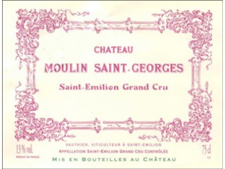 Château MOULIN SAINT-GEORGES Grand cru 2012 la bouteille 75cl