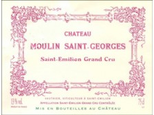 Château MOULIN SAINT-GEORGES Grand cru 2020 la bouteille 75cl