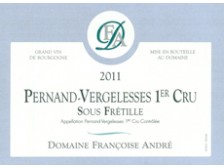 Domaine Françoise ANDRÉ Pernand-Vergelesses Sous Frétille 1er cru dry white 2022 bottle 75cl