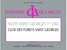 Domaine de L'ARLOT Nuits-Saint-Georges Clos des Forêts Saint-Georges 1er cru rouge Monopole 2021 la bouteille 75cl
