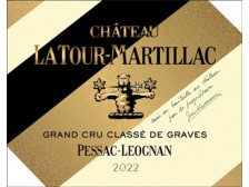 Château LATOUR-MARTILLAC blanc sec Grand cru classé 2019 la bouteille 75cl