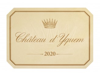 Château d'YQUEM 1er grand cru classé 2020 Etiquette