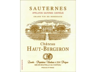 Château HAUT-BERGERON Sauternes 2021 Futures