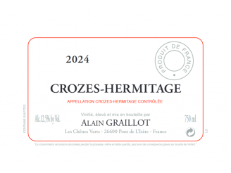 Domaine Alain GRAILLOT Crozes-Hermitage blanc 2024 la bouteille 75cl