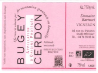 Domaine BARTUCCI Bugey Cerdon Méthode Ancestrale ---- bottle 75cl