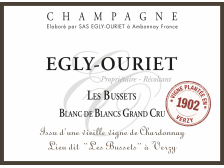 Champagne ÉGLY-OURIET Grand cru "Les Bussets" Blanc de blancs ---- la bouteille 75cl