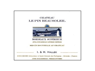 Château Le PIN BEAUSOLEIL rouge 2019 la bouteille 75cl