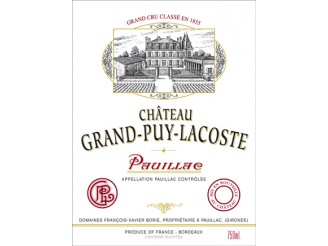 Château GRAND-PUY-LACOSTE 5ème Grand cru classé 2019 la bouteille 75cl