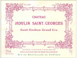 Château MOULIN SAINT-GEORGES Grand cru 2020 la bouteille 75cl