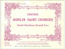 Château MOULIN SAINT-GEORGES Grand cru 2019 la bouteille 75cl