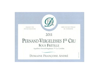 Domaine Françoise ANDRÉ Pernand-Vergelesses Sous Frétille 1er cru blanc 2021 la bouteille 75cl