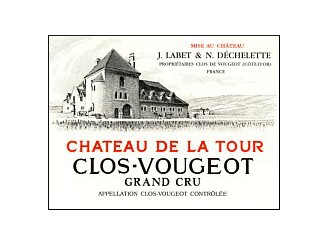 Château de LA TOUR Clos Vougeot Grand cru rouge 2018 la bouteille 75cl