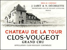 Château de LA TOUR Clos Vougeot Grand cru rouge 2018 la bouteille 75cl