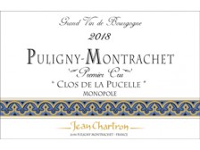 Domaine Jean CHARTRON Puligny-Montrachet Clos de la Pucelle 1er cru dry white Monopole 2019 bottle 75cl