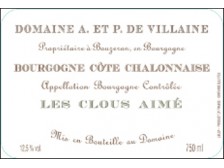 Domaine de VILLAINE Côte Chalonnaise Les Clous Aimé dry white 2022 bottle 75cl