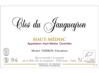 Clos du JAUGUEYRON Haut-Médoc 2019 la bouteille 75cl