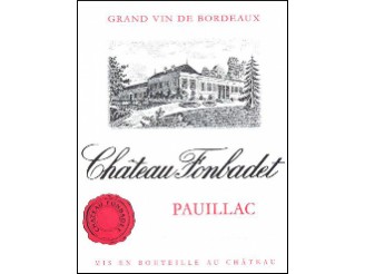 Château FONBADET rouge 2018 la bouteille 75cl