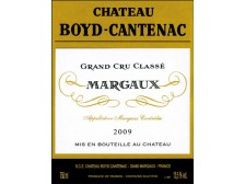 Château BOYD-CANTENAC 3ème Grand cru classé 2009 la bouteille 75cl