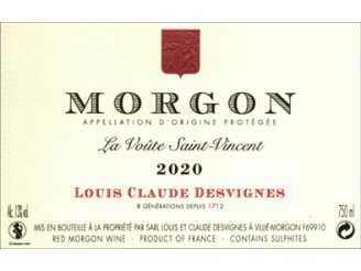 Domaine Louis-Claude DESVIGNES Morgon Voûte Saint-Vincent rouge 2022 la bouteille 75cl