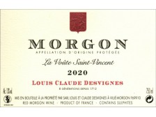 Domaine Louis-Claude DESVIGNES Morgon Voûte Saint-Vincent red 2022 bottle 75cl