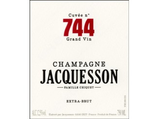 Champagne JACQUESSON Brut Cuvée n°744 ---- la bouteille 75cl