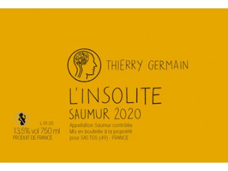 Thierry GERMAIN & Michel CHEVRÉ Saumur blanc "L'Insolite" dry white 2020 bottle 75cl