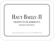 HAUT-BAILLY II Second vin du Château Haut-Bailly 2020 la bouteille 75cl