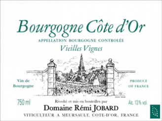 Domaine Rémi JOBARD Bourgogne Côte d'Or Vieilles Vignes blanc 2021 la bouteille 75cl