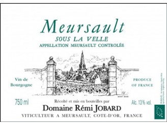 Domaine Rémi JOBARD Meursault Sous la Velle village blanc 2020 la bouteille 75cl