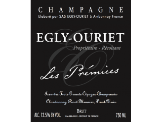 Champagne ÉGLY-OURIET Les Prémices ---- la bouteille 75cl