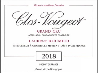 Domaine Laurent ROUMIER Clos Vougeot Grad cru rouge 2020 bottle 75cl