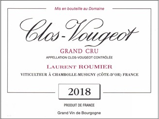 Domaine Laurent ROUMIER Clos Vougeot Grad cru rouge 2021 bottle 75cl