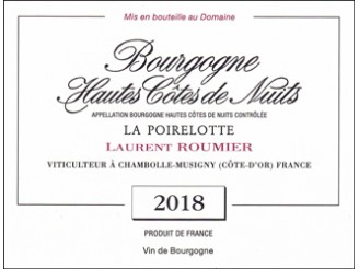 Domaine Laurent ROUMIER Hautes Côtes de Nuits La Poirelotte rouge 2021 la bouteille 75cl