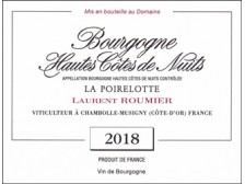 Domaine Laurent ROUMIER Hautes Côtes de Nuits "La Poirelotte" rouge 2020 la bouteille 75cl