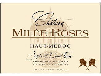 Château MILLE ROSES Haut-Médoc 2018 la bouteille 75cl