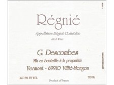 Domaine Georges DESCOMBES Régnié Vieilles Vignes rouge 2019 la bouteille 75cl