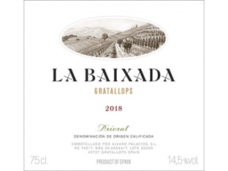 ÁLVARO PALACIOS La Baixada red 2019 bottle 75cl