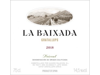 ÁLVARO PALACIOS La Baixada rouge 2020 la bouteille 75cl