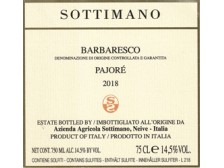 SOTTIMANO Barbaresco Pajoré 2018 la bouteille 75cl