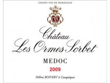 Château Les ORMES SORBET Red 2009 bottle 75cl