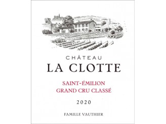 Château LA CLOTTE Grand cru classé 2019 la bouteille 75cl