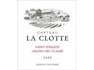 Château LA CLOTTE Grand cru classé 2016 la bouteille 75cl