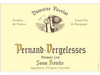 Domaine Luc et Lise PAVELOT Pernand-Vergelesses Sous Frétille 1er cru dry white 2020 bottle 75cl