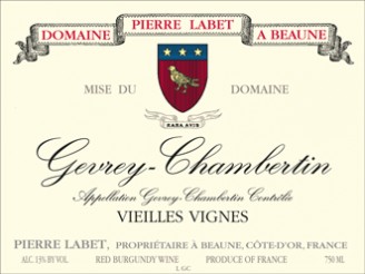 Domaine Pierre LABET Gevrey-Chambertin Vieilles Vignes village rouge 2020 la bouteille 75cl