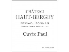 Château HAUT-BERGEY Cuvée Paul rouge 2019 la bouteille 75cl