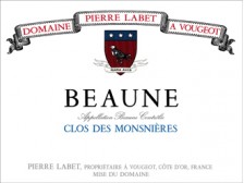 Domaine Pierre LABET Beaune Clos des Monsnières village blanc 2018 la bouteille 75cl