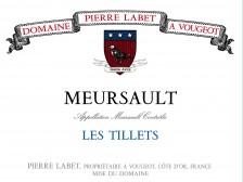 Domaine Pierre LABET Meursault Les Tillets village blanc 2020 la bouteille 75cl