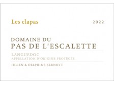 Domaine du PAS DE L'ESCALETTE Les Clapas blanc 2022 la bouteille 75cl