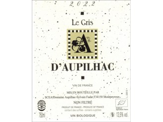 Domaine d'AUPILHAC Le Gris 2022 bottle 75cl